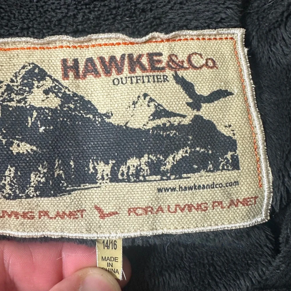 Hawke & Co Arctic Squad Youth 14/16 Puffer Jacket Brown Hooded Winter Coat‎